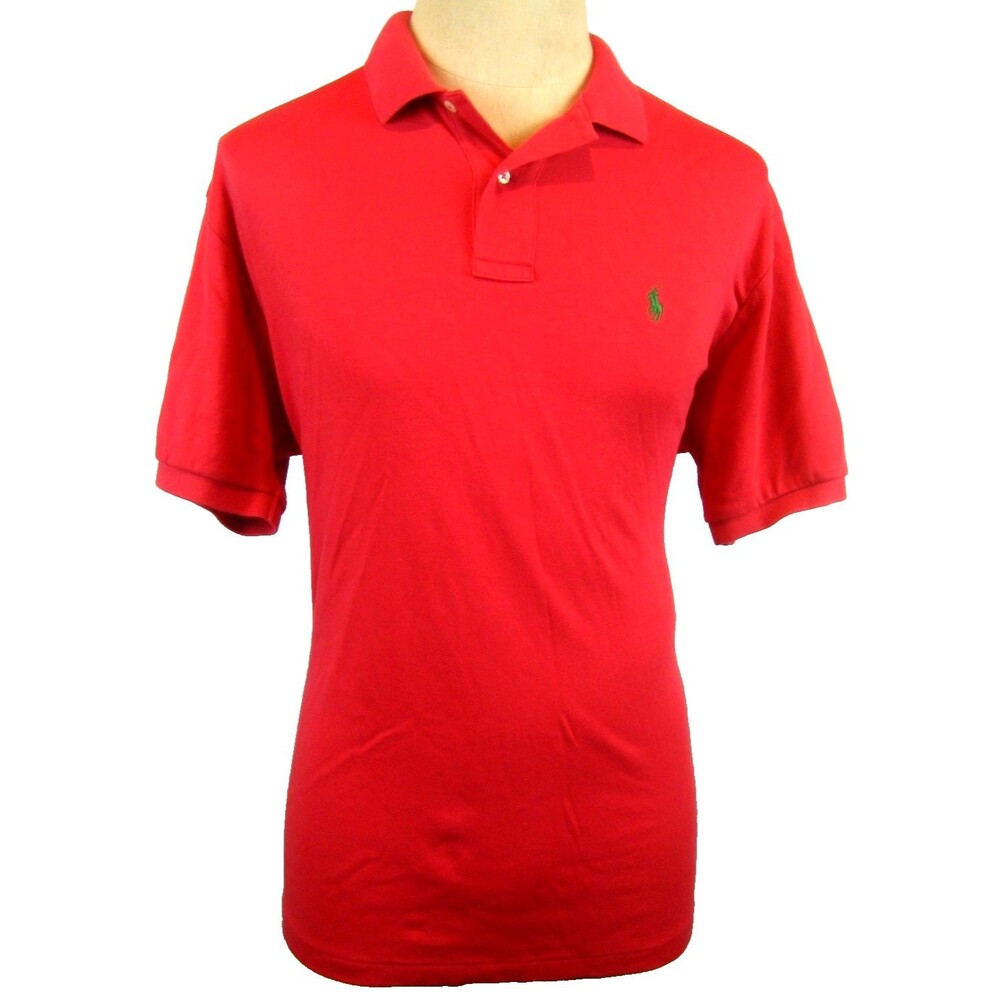 Men's Polo Ralph Lauren Rose Cotton SS Golf Polo Casual Shirt sz Lg